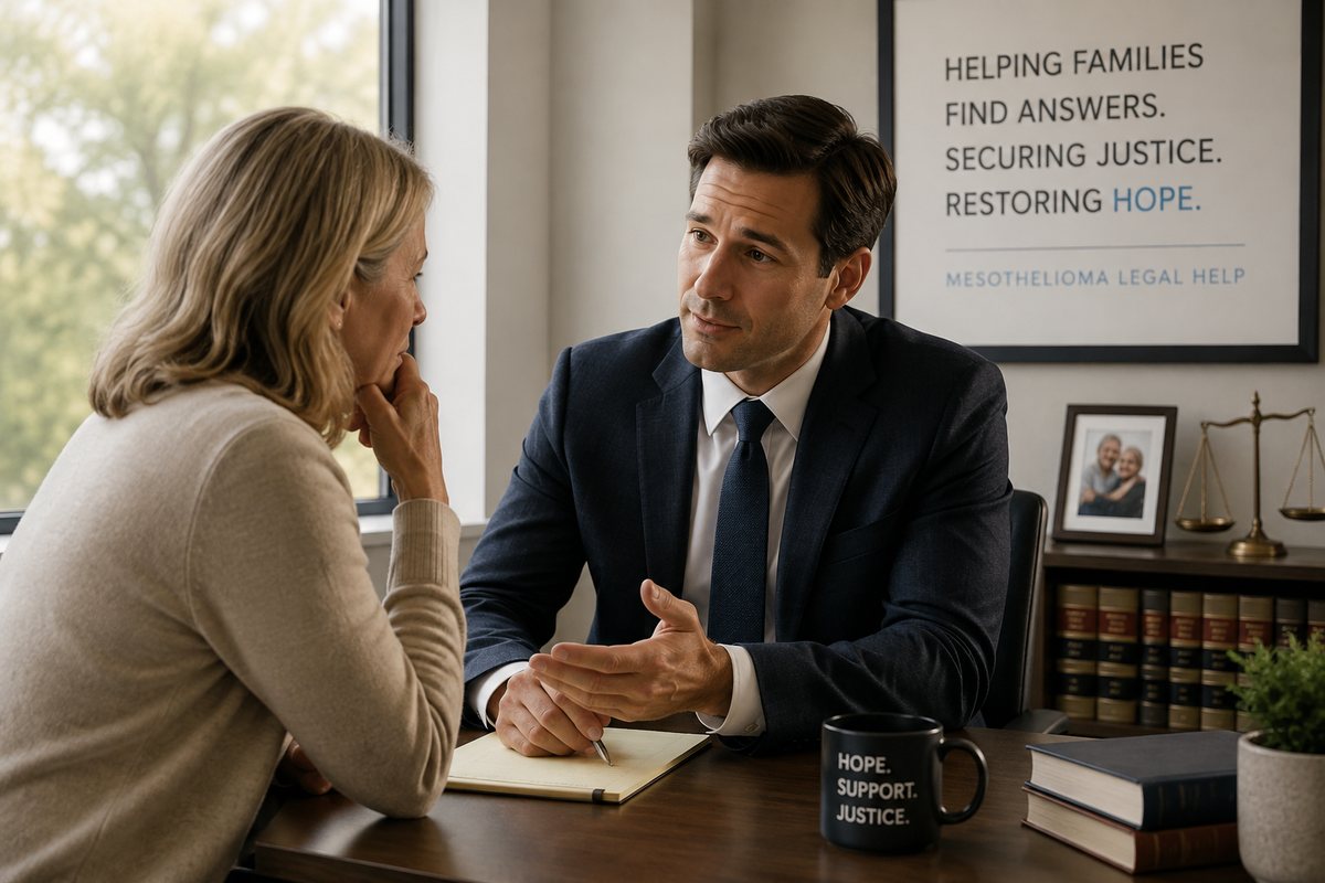 A patient advocate meeting with a client